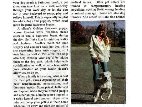 Article in May/June Pet Gazette