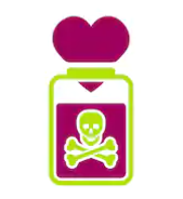 love heart in a toxic jar