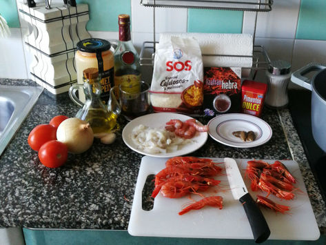 Arroz caldoso con gambas