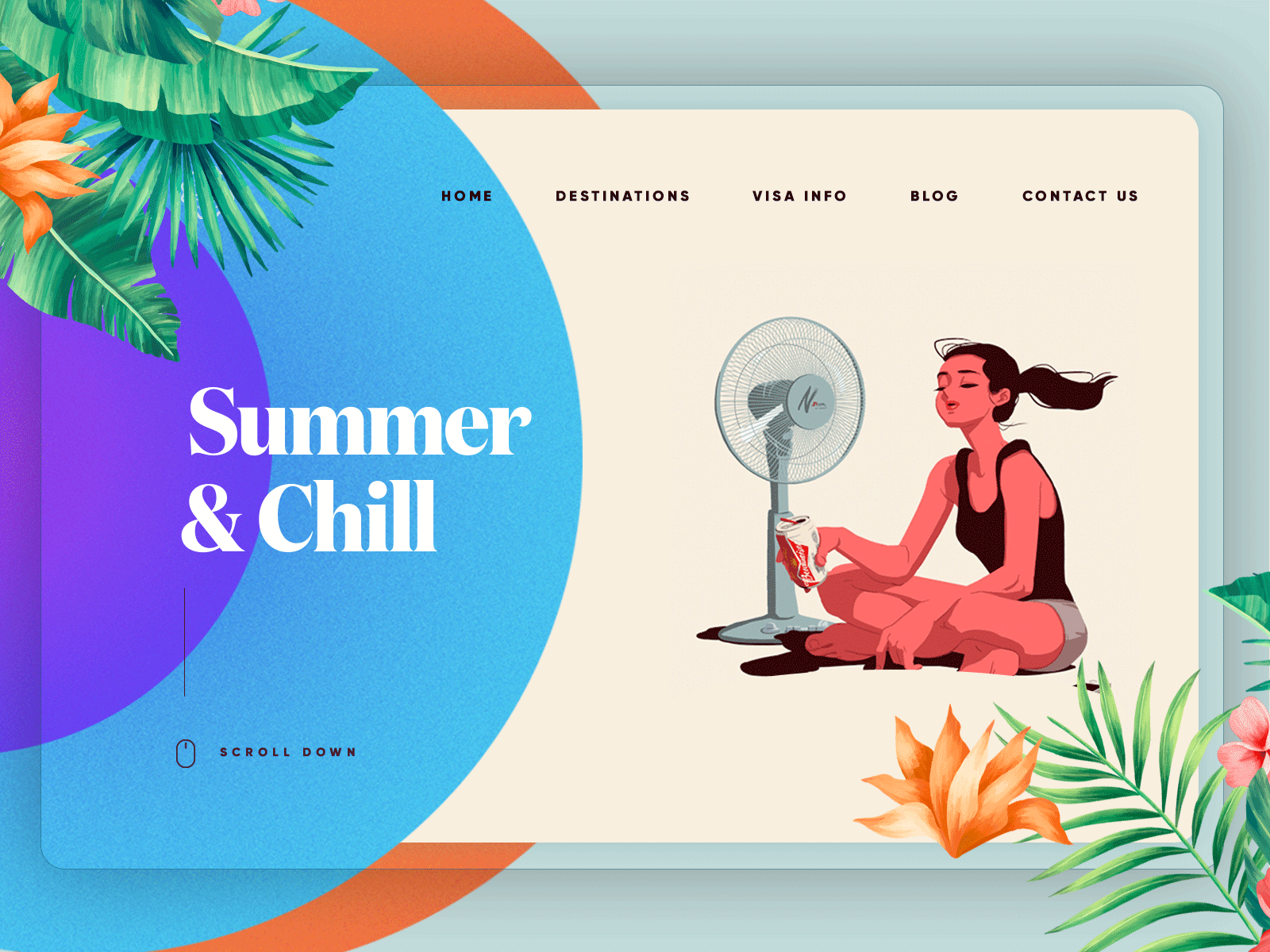 Summer and Chill Website UI Overview