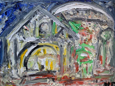 Ölgemälde „alte Synagoge in Essen“