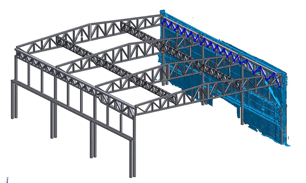Ingeniería inversa de estructuras industriales - arquitectura con escaneado laser 3D - nube de puntos - Barcelona