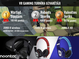 VR GAMING TURNĪRA UZVARĒTĀJI