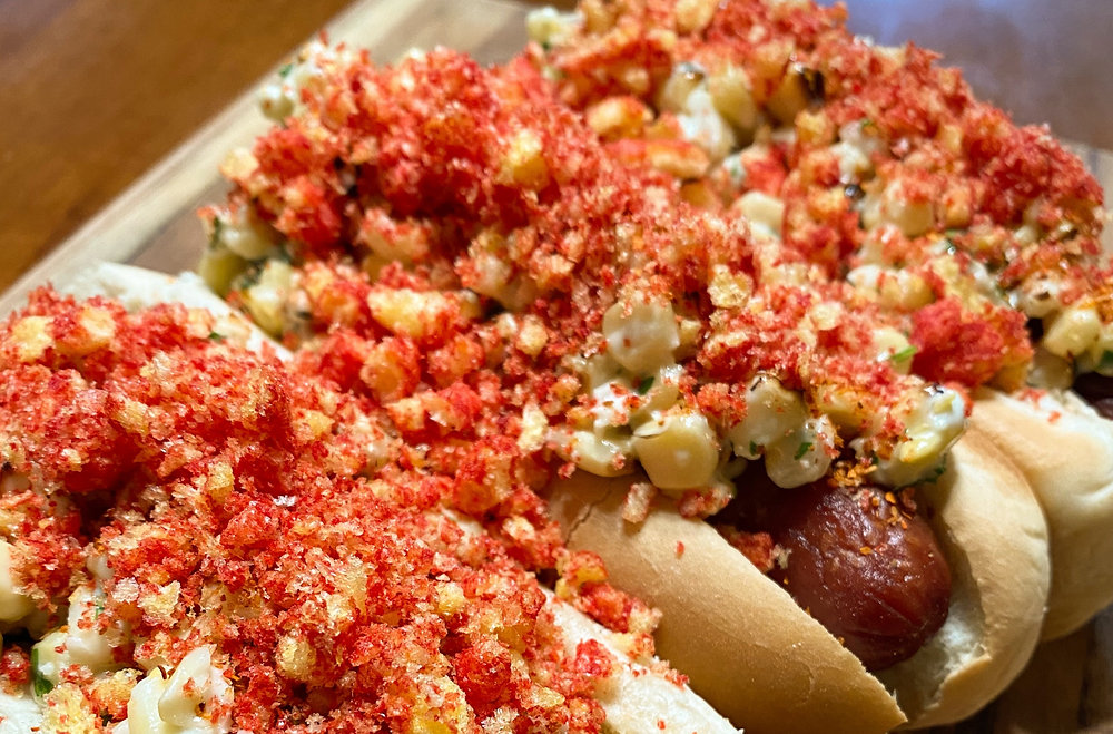 The Home Plate Recipe Elote Dog