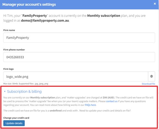 Updating Your Credit Card Details content media