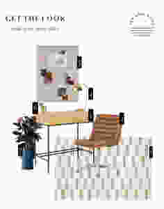 Small space modern neutral home office design