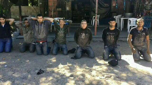 Cartel men captured in the raid that killed La Catrina