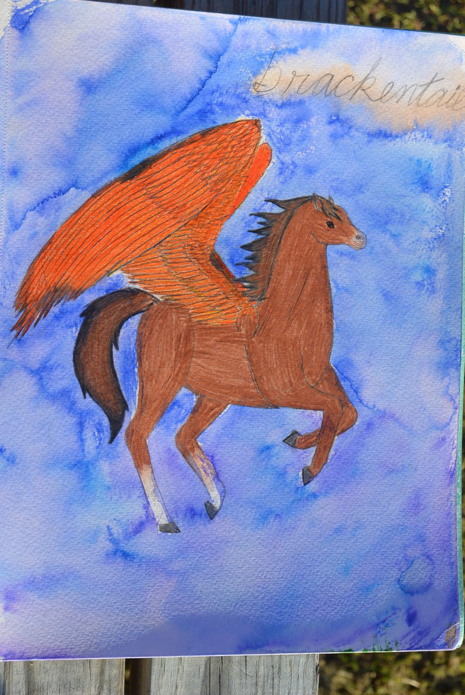 Brackentail and Shadepebble (and their foal) FAN ART (now with watercolor backgrounds) | theguardianherd