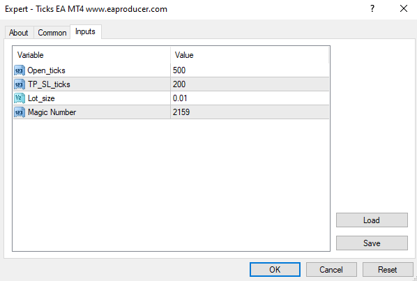 Ticks EA MT4 MT5 | Eaproducer.com