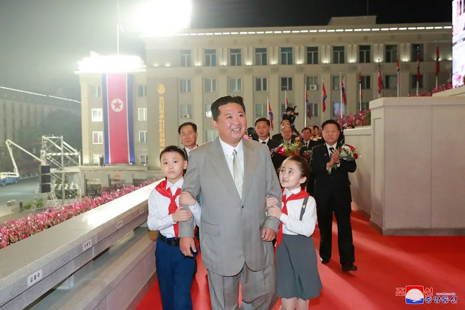 Thinner Kim steals spotlight at North Korean parade
content media