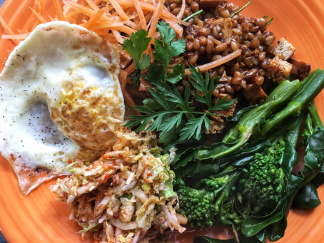Asian wheat berry salad