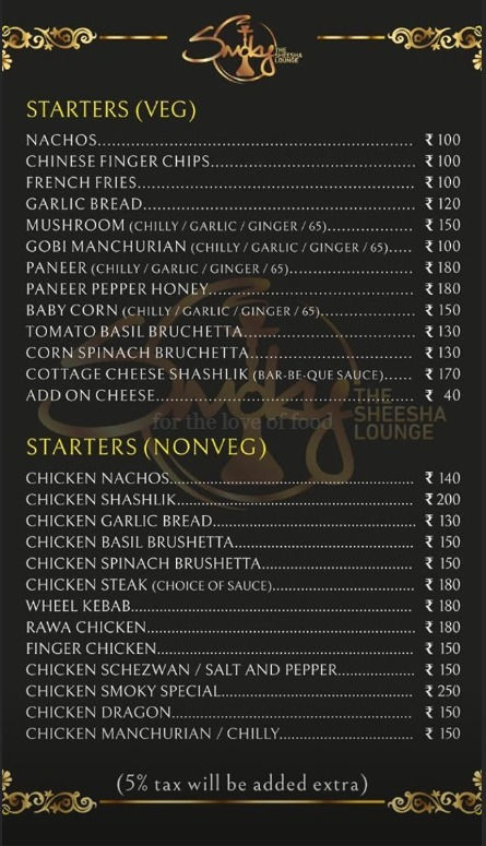 For the love of food | Tours | SMOKY'S | menu pg3