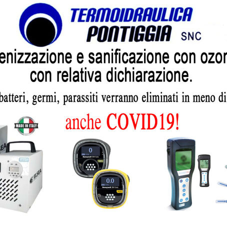Sanificazione e Sterilizzazione di ambienti tramite ozono