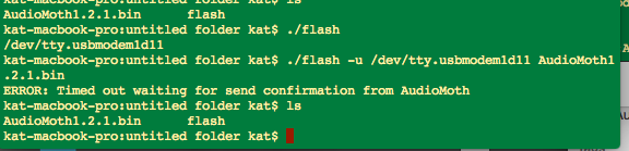 Error message when flashing firmware content media