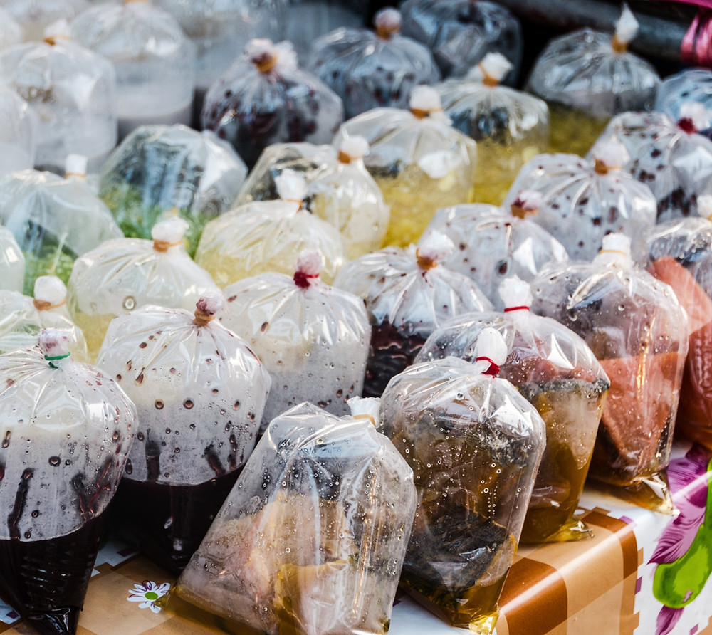 Products in individually store plastic bags