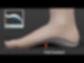 Superior Foot Support custom foot orthotic supporting arch with full contact, protecting from plantar fascia strain.