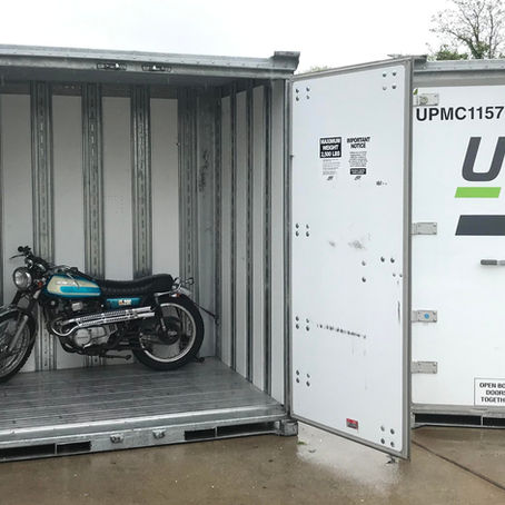 Shipping a Motorcycle in a Portable Storage Container