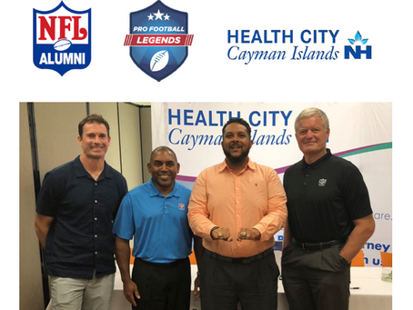 NFL ALUMNI SE ASOCIA CON HEALTH CITY CAYMAN ISLANDS .