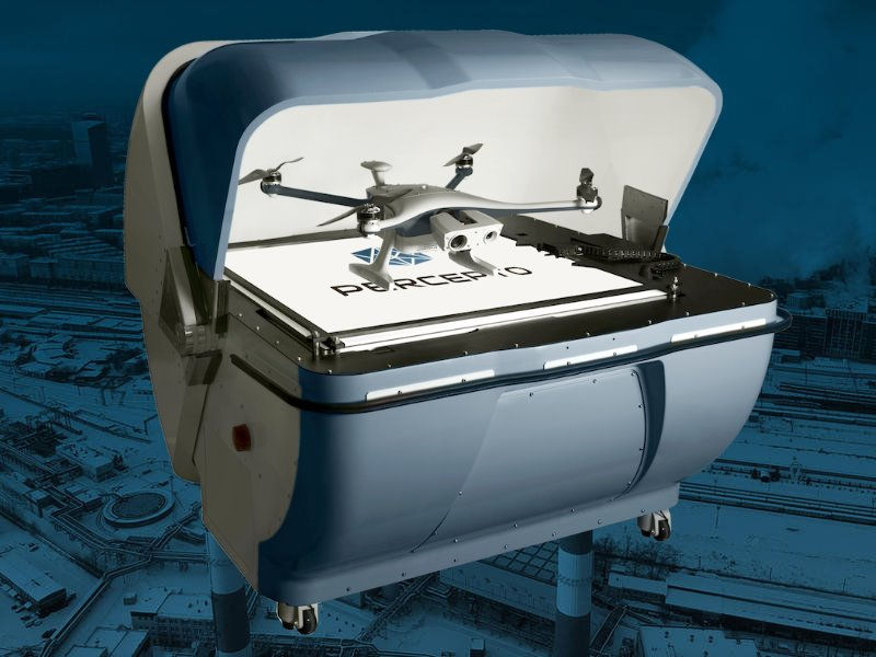 Percepto autonomous drone-in-a-box system