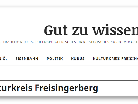 Kulturkreis Freisingerberg ist wieder da!