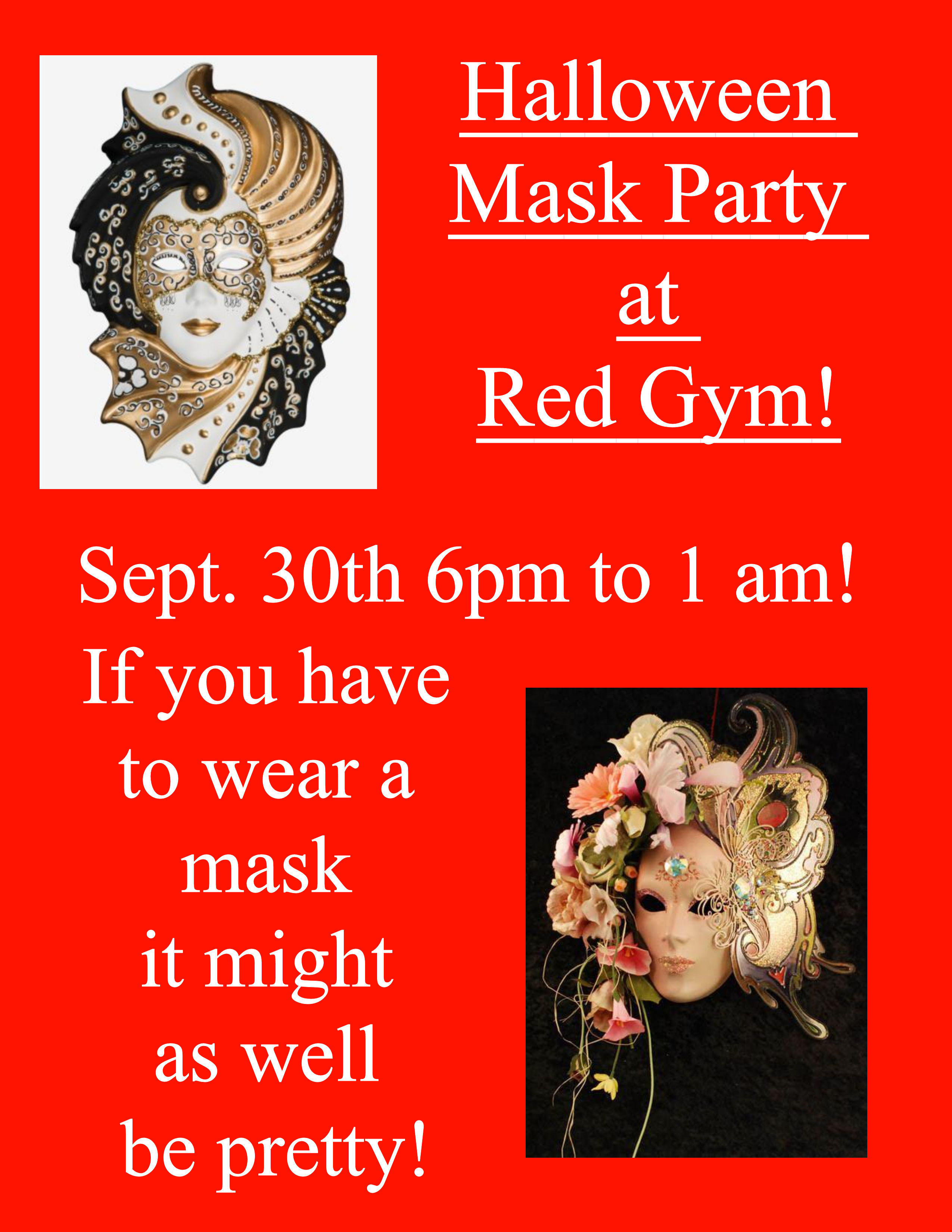 Red's "Halloween/Mask Party" Sat Oct 30th 6pm to close! content media