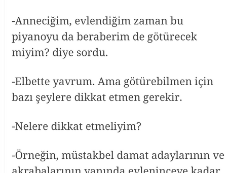 Günün fıkrası " Evde kalan piyano"