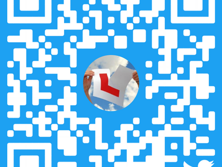 The QR code for our Twitter page;