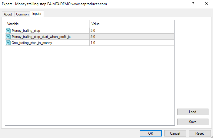 Money Trailing Stop EA MT4 MT5 | Eaproducer.com