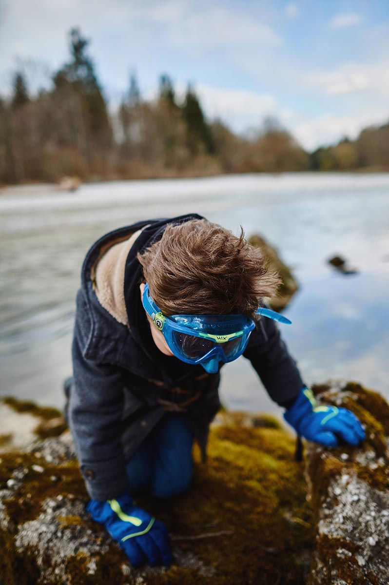Isar in Grünwald bei München Familienwanderung