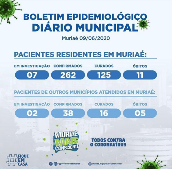 Boletim epidemiológico da cidade de Muriaé