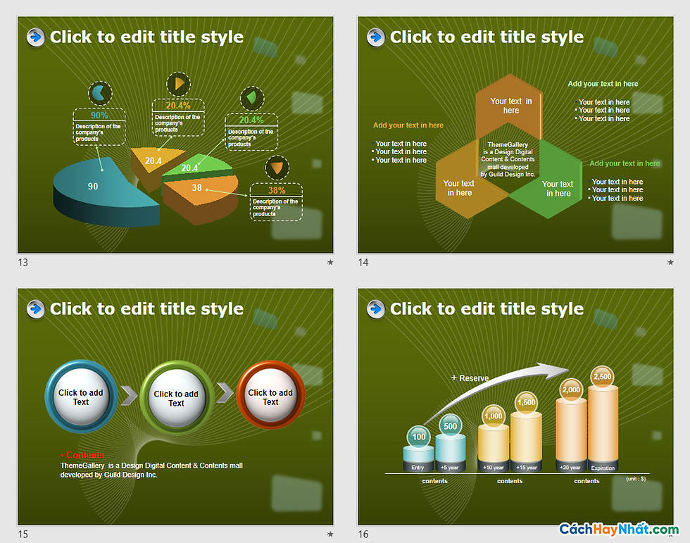 PowerPoint Template 436TGp_biz_dark_ani Free