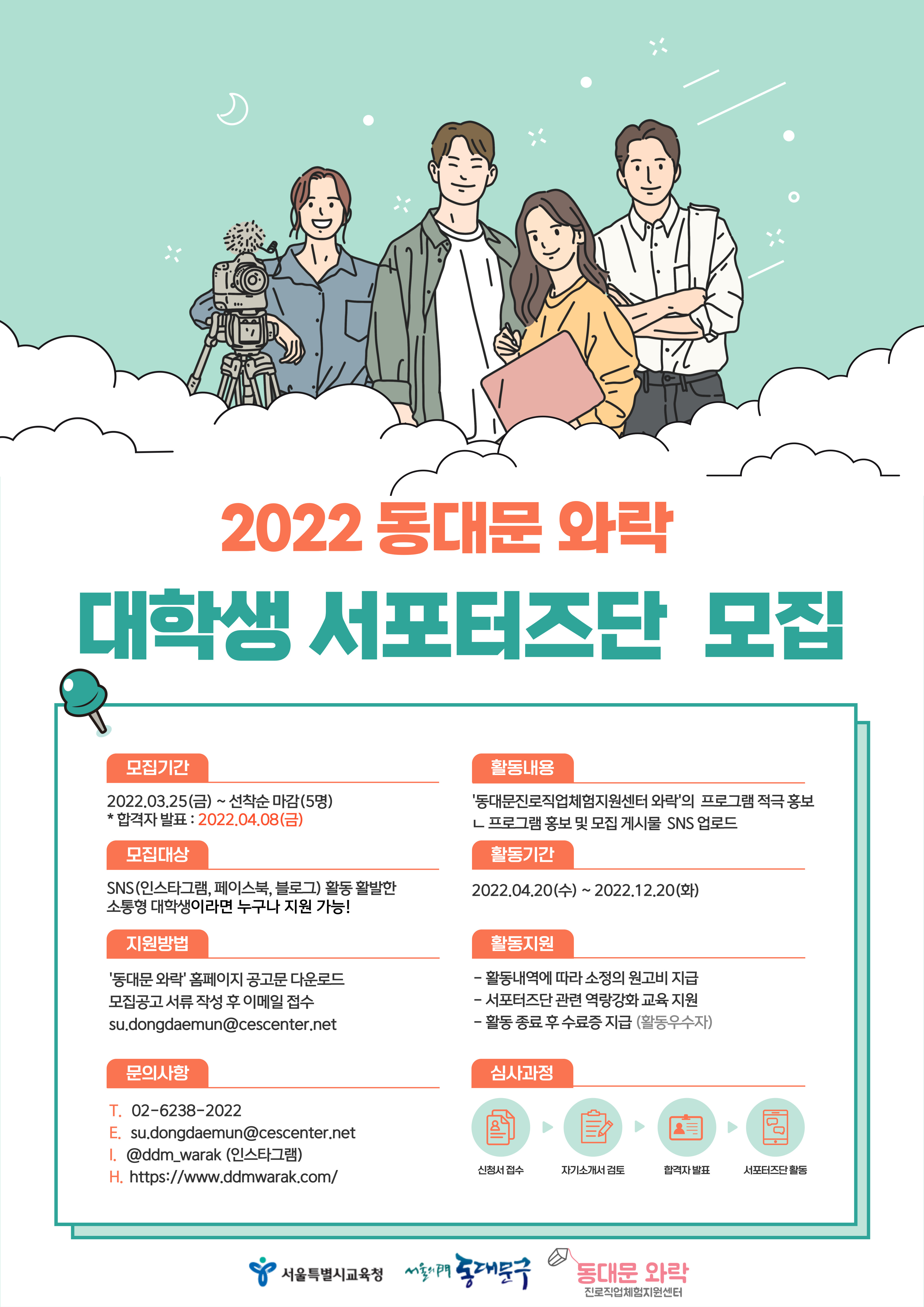 2022 동대문진로직업체험지원센터 서포터즈단 모집 content media