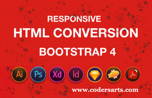 We Will Convert Xd To Html, Psd To Html Bootstrap 4