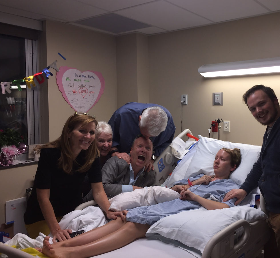 One night we were trying to make Brianne laugh... apparently she wasn't amused as the rest of us!