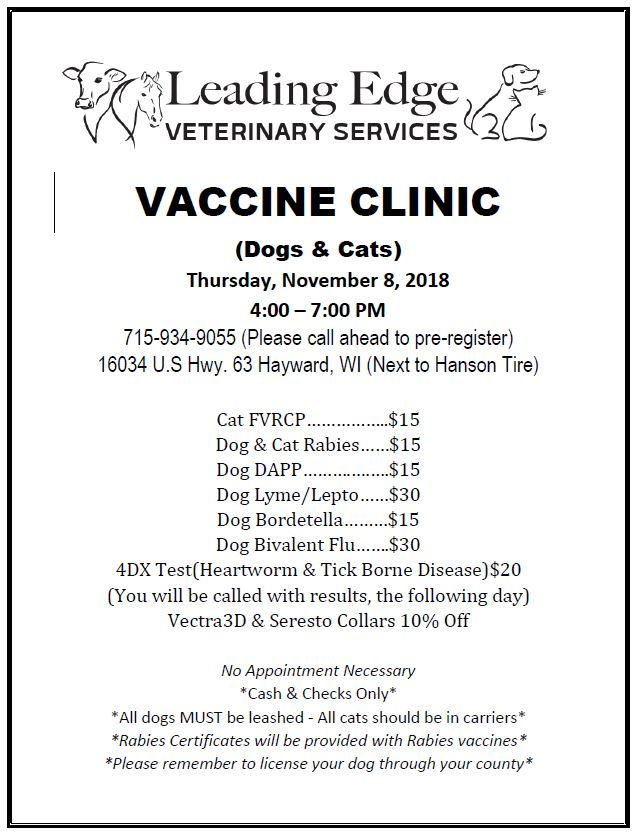 Small Animal Vaccine Clinic