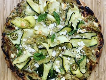 Zucchini Lemon Pizza