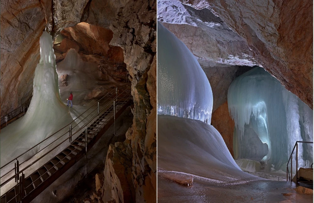 grotte de glace Eisriesenwelt en Autriche