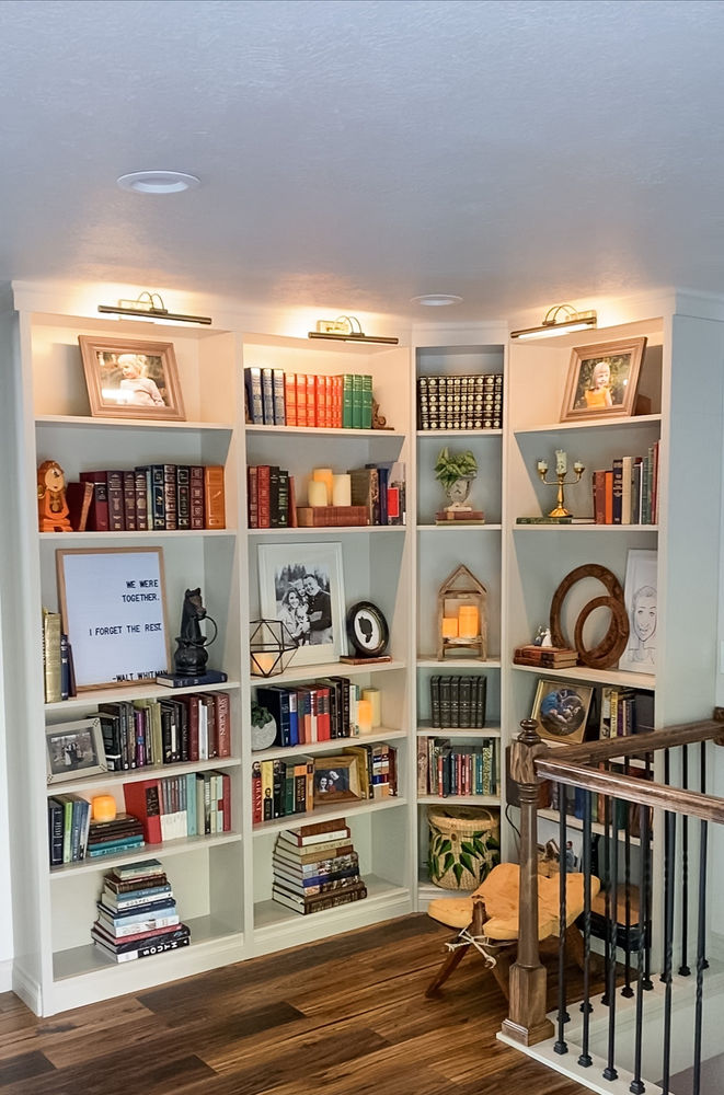 How to turn IKEA Billy Bookcases into a Built In Home Library