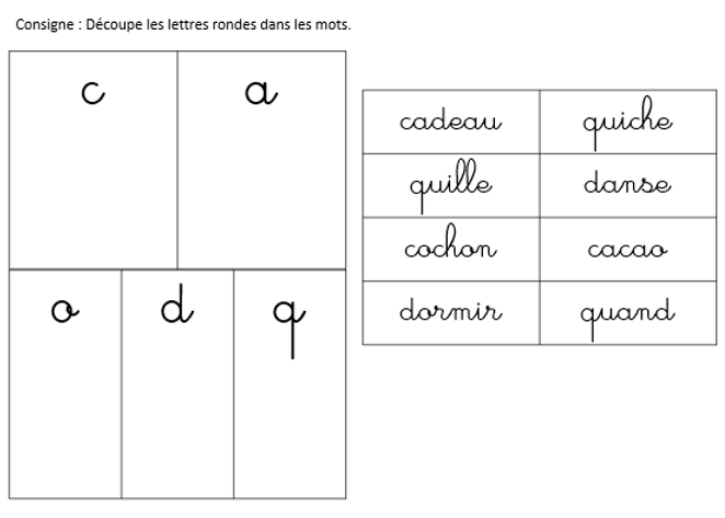 L'écriture cursive chez les GS
