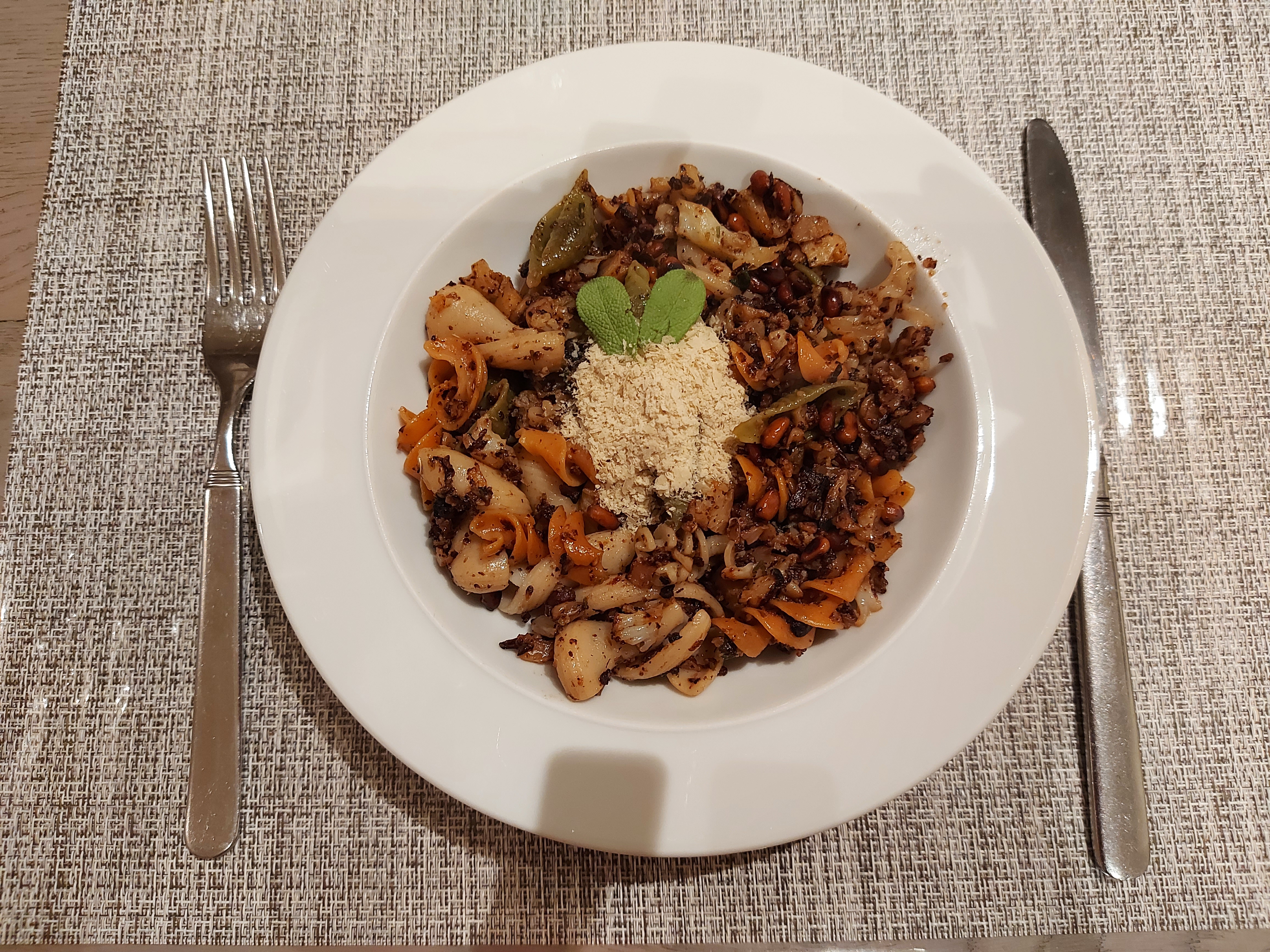 3 kleurenpasta met bloemkool content media