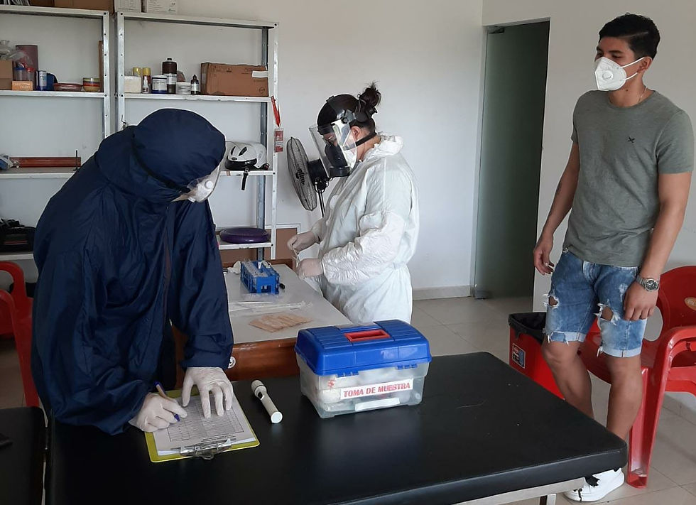 En Guabirá se realizó la toma de muestras PCR para Covid-19