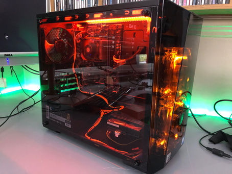 Black and Orange Desktop PC Build