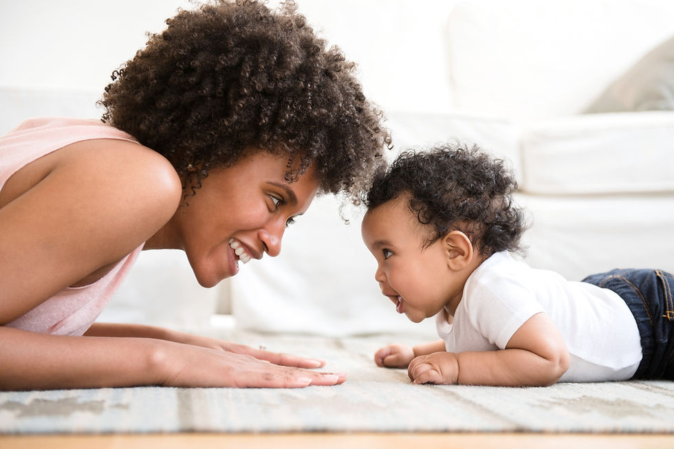 Mamma og baby har kvalitetstid sammen