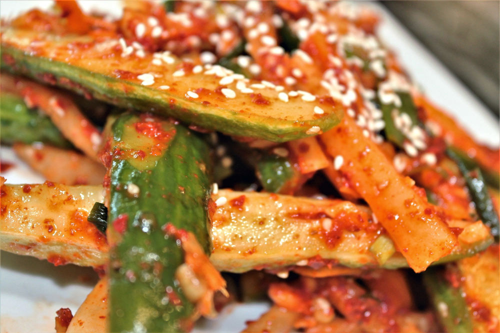 Cucumber Kimchi, fermented cucumbers (VIDEO)