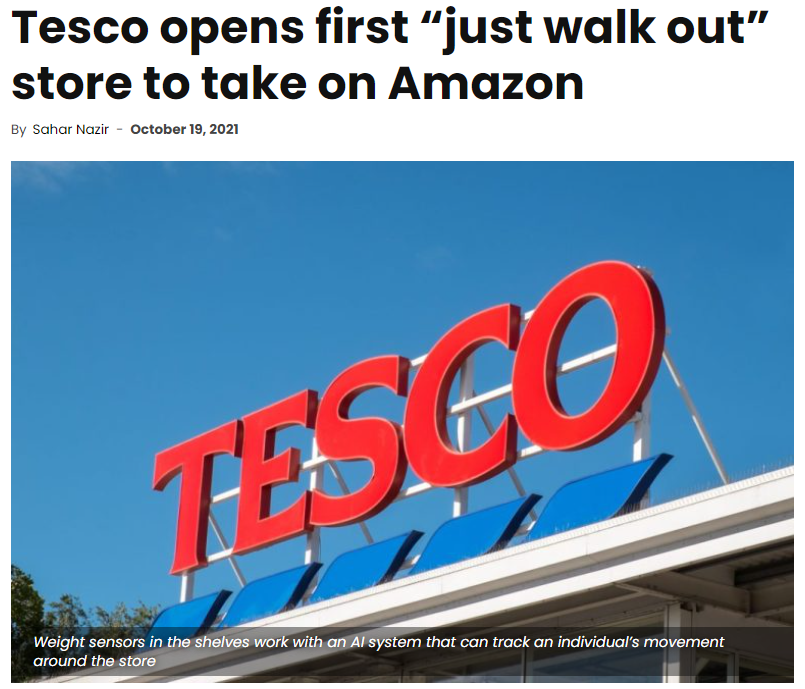 What you can read from TESCO's first "Just-Walk-Out" store in London? content media