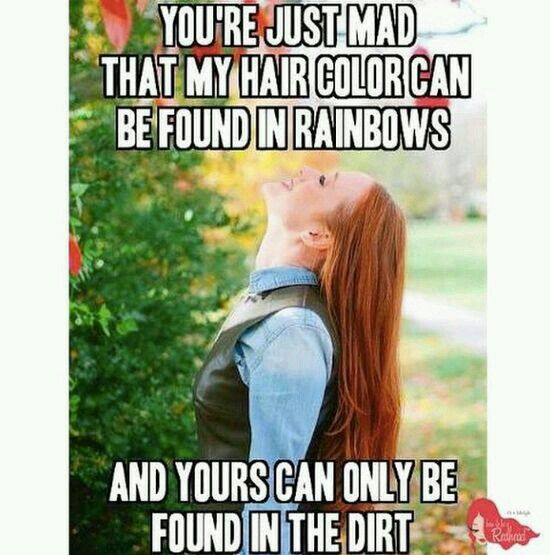 You're just jealous that my hair color can be found in rainbows and yours can only be found in dirt.