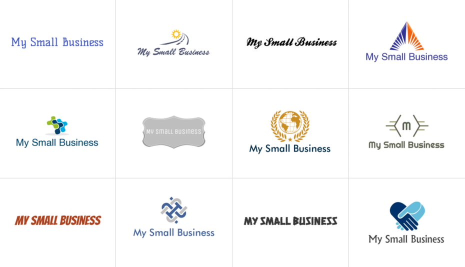 Logo makers generate hundreds of concepts based on the name and industry of your business.