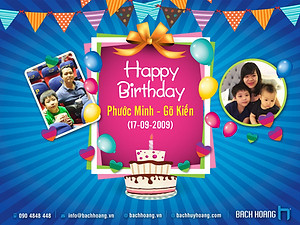 Mẫu Backdrop Phông Sinh Nhật Đẹp - Happy Birthday Backdrop