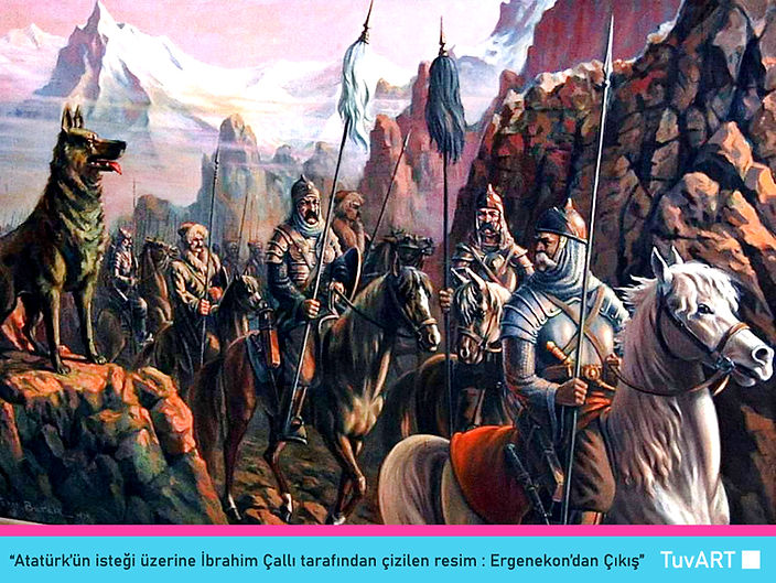Atatürk'ün isteği üzerine İbrahim Çallı tarafından yapılan Ergenekon'dan Çıkış adlı tablo