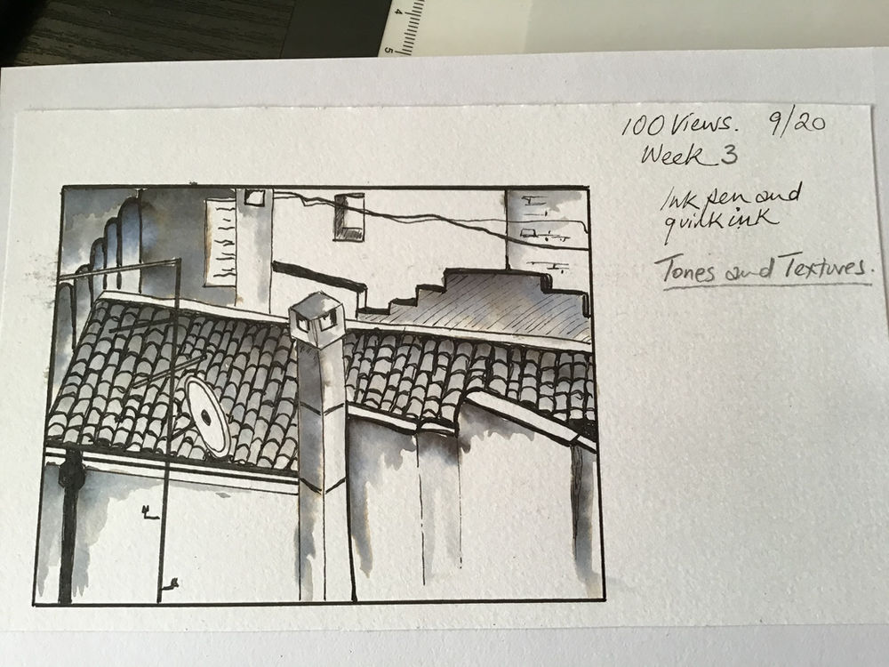 Ink pen and quink ink Art with Tricia